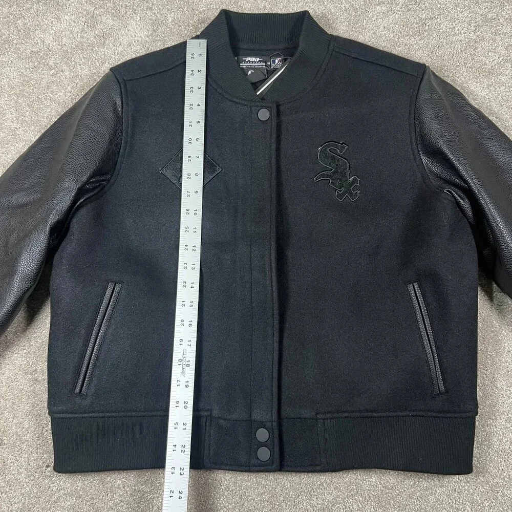 Pro Standard Womens Medium Black Chicago White Sox MLB Varsity Jacket‎ NWT